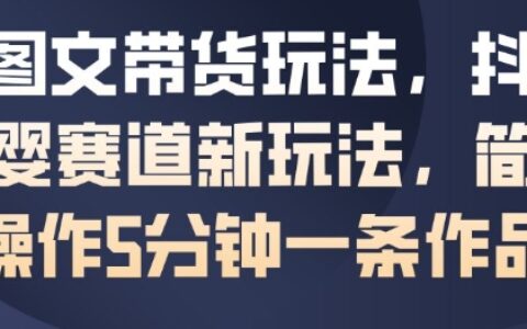 AI图文带货实战：抖音母婴赛道新玩法与高效创作变现指南
