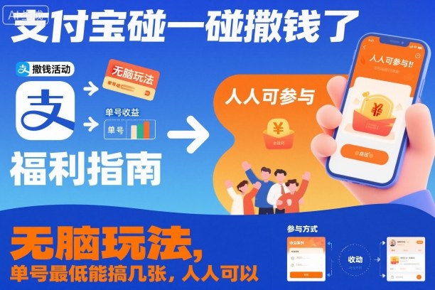 支付宝碰一碰变现实操：简单策略，实测收益，新手入门指南