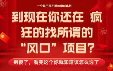 马上26年了，你还在找风口项目？看完这个，掌握被动收入实战方法！