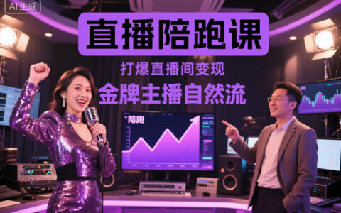 直播陪跑课程：金牌主播自然流量实战策略，复制高变现方法