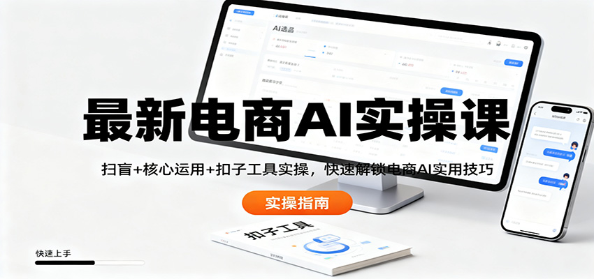 电商AI实战课：扫盲+核心运用+扣子工具实操，掌握实用变现策略