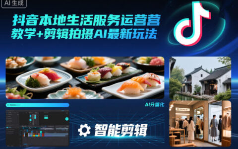 2025抖音本地生活服务实操指南与AI剪辑拍摄变现方法