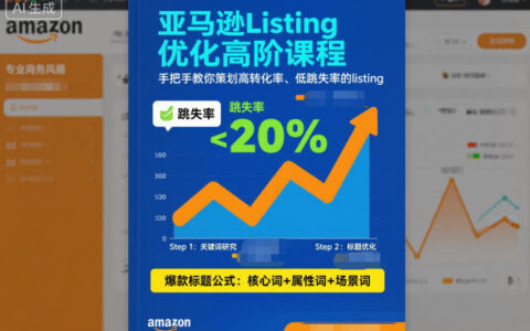 亚马逊Listing优化高阶课程：实操策略提升转化率与优化跳失