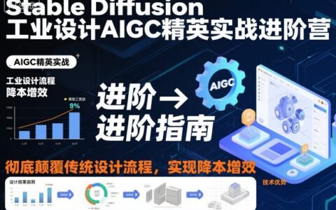Stable Diffusion工业设计AIGC精英实战进阶营：革新设计流程，提升效率与被动收入潜力