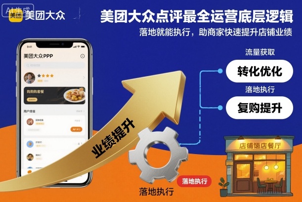 美团大众点评商家业绩提升实战攻略：可复用的底层策略与落地方法  
美团大众点评运营核心方法拆解：可操作策略助力店铺有效提升表现  
实测有效的美团大众点评运营指南：商家提升店铺业绩的底层逻辑与实操  
美团大众点评高转化运营完整指南：从底层逻辑到落地案例解析  
美团大众点评店铺业绩突破实操思路：可落地的运营底层方法详解