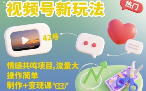 视频号情感共鸣项目实战：流量策略与变现教程
