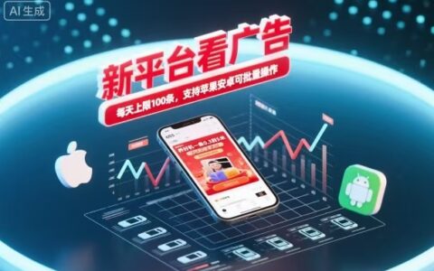 新台看广告实测：被动收入策略，单机收益可观，支持苹果安卓批量操作