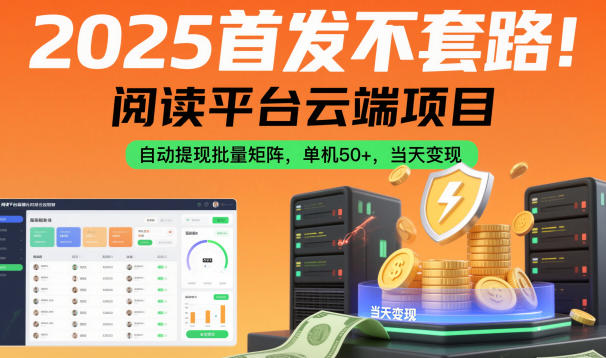 2025首发：阅读平台云端项目实战指南，自动化批量变现策略