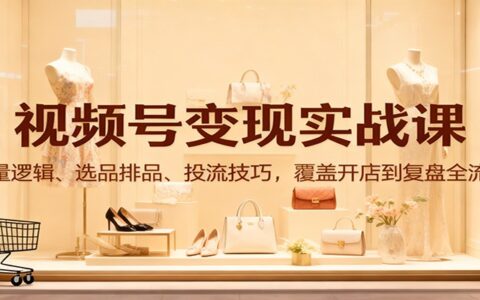 视频号创收实战指南：流量逻辑、选品策略与投流技巧，从开店到复盘完整路径