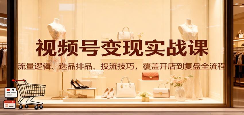 视频号创收实战指南：流量逻辑、选品策略与投流技巧，从开店到复盘完整路径