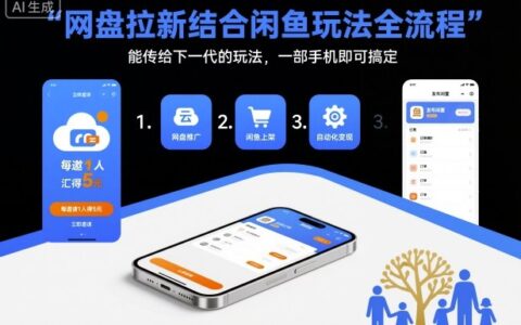 网盘拉新+闲鱼全流程实战指南，可持续被动收入方法，一部手机轻松操作（附入口渠道与实操教程）