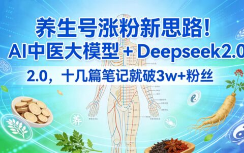 养生号涨粉实操策略：AI中医大模型 + Deepseek 2.0高效粉丝增长案例