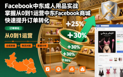 Facebook中东电商实战指南：从0到1运营中东Facebook商城，提升订单转化策略