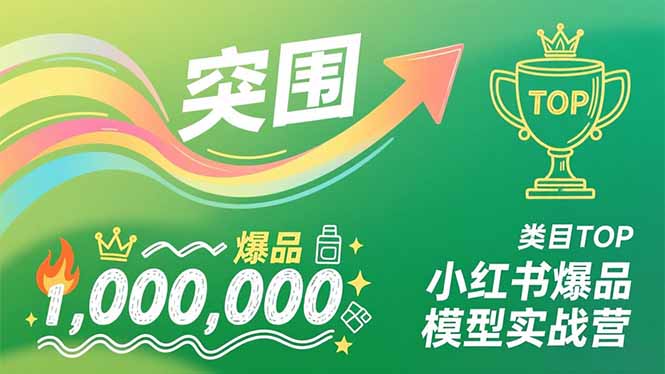 小红书爆品打造实战营：新品突围到类目TOP的可复制路径，实操打造多个高变现爆品