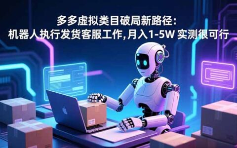 多多虚拟类目实操策略：机器人自动化发货客服，被动收入潜力指南