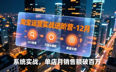 淘宝运营实战进阶：SEO搜索、万相台爆款与数据诊断系统变现指南