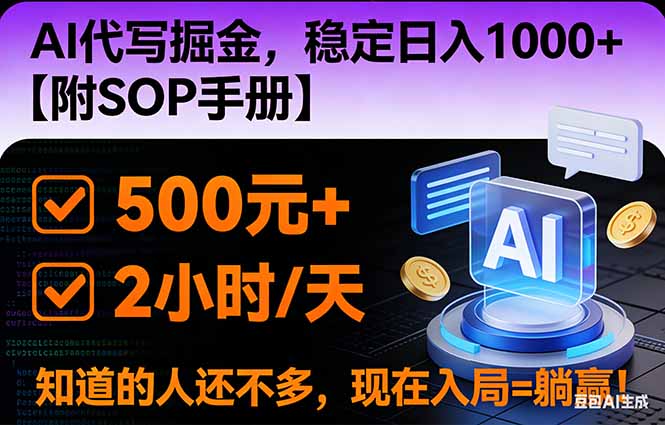 2026风口项目：AI代写掘金实战指南，掌握核心技能【附SOP手册】