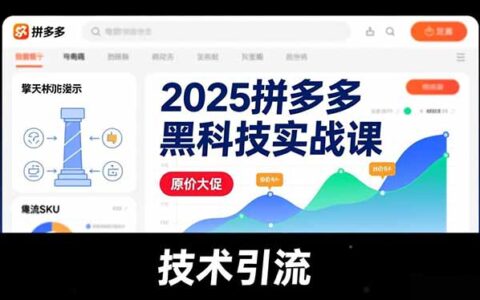 2025拼多多实战策略课：擎天柱玩法、爆流SKU优化与引流技术，提升单店销量案例拆解