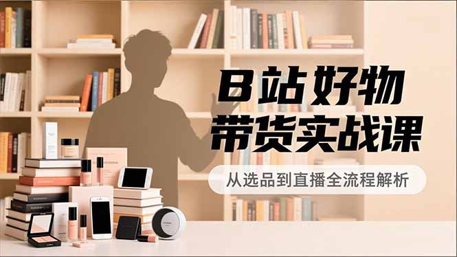 B站好物带货实战教程：账号定位、选品拍摄、运营变现全流程实操指南，助力UP主被动收入