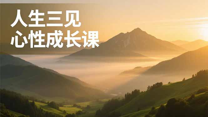 人生三见心性成长课实操指南：见天地众生自己，安顿身心活出清晰自我，实现内在富足与被动收入
