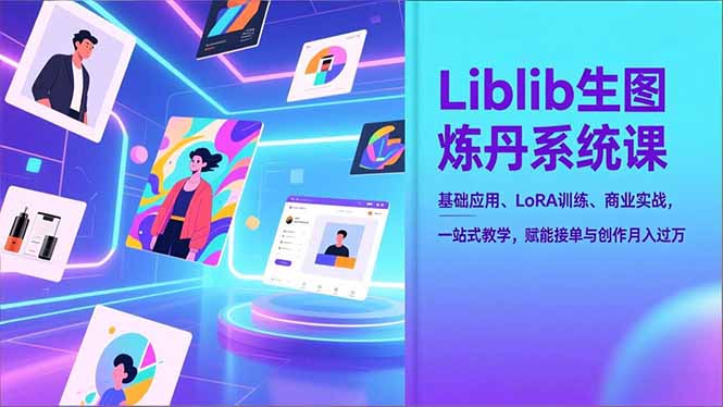 Liblib生图炼丹系统课：基础应用、LoRA训练、商业实战一站式教学，赋能接单与创作变现实操