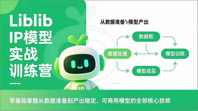 Liblib IP模型实战训练营：零基础实操指南，从数据准备到打造稳定变现模型的核心技能