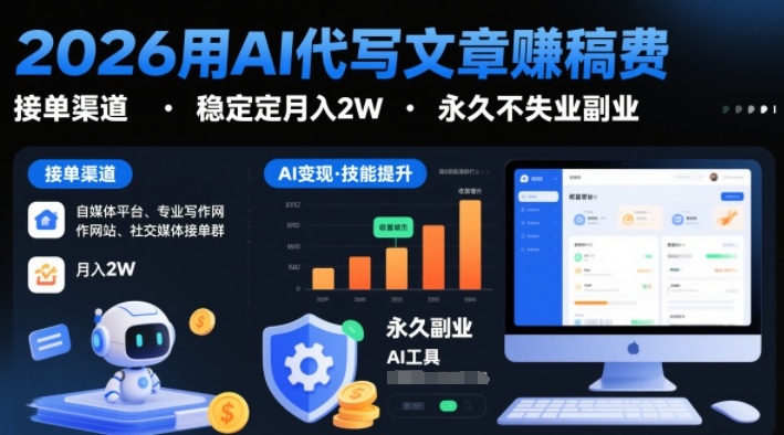 2025AI代写文章赚钱：实测副业项目与接单渠道思路