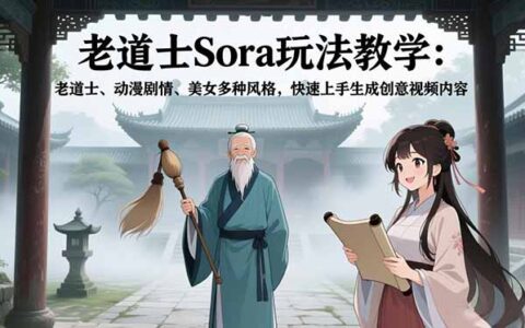 Sora创意视频生成实战教程：动漫剧情+美女风格案例，快速上手变现方法