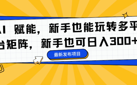 2025AI赋能多平台矩阵实操：新手也能掌握的变现攻略