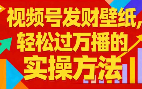2025视频号壁纸变现项目实测思路，新手也能上手参与