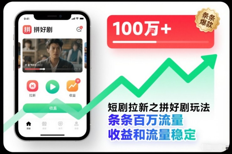 短剧拉新实战攻略：流量变现高效方法，收益稳定案例拆解