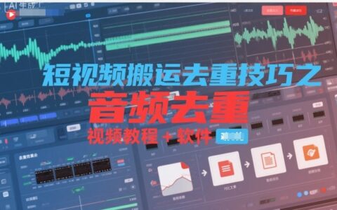 2025短视频内容去重方法：音频去重实战教程与工具