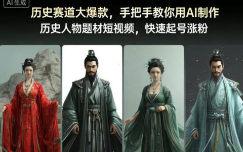 历史题材AI短视频实战教程：手把手教你制作人物内容，高效涨粉策略