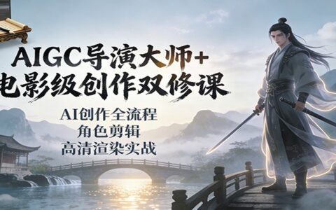 AI导演实战课：AIGC创作全流程+角色剪辑与高清渲染变现指南