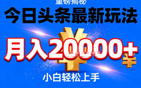 2025今日头条变现实操策略：简单方法，新手轻松入门指南