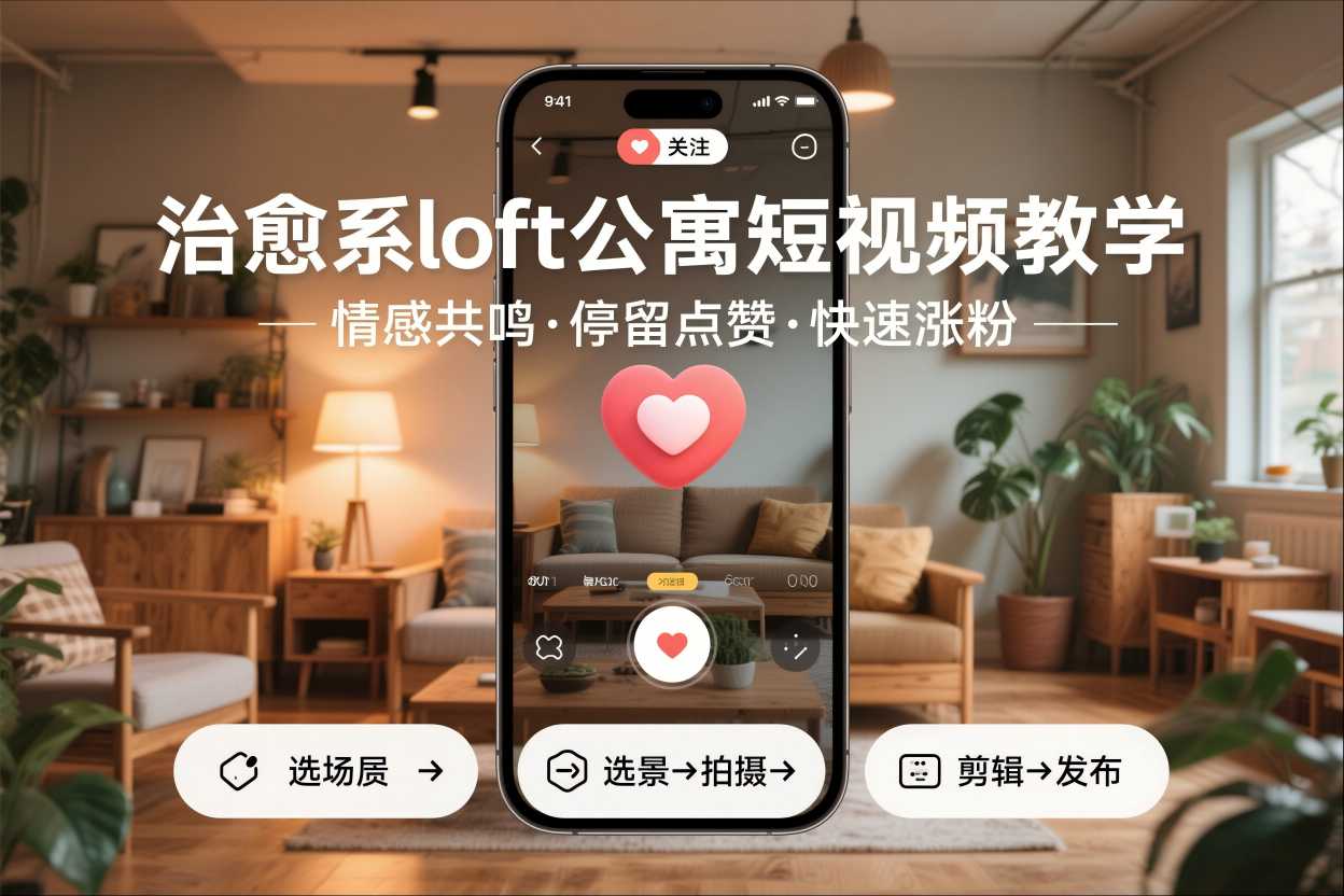 治愈系loft公寓短视频制作实操指南：情感共鸣提升互动，助力账号快速变现