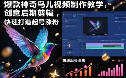 创意鸟儿视频制作教程：高效后期剪辑与账号增长实战策略