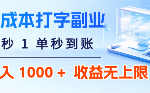 2025打字副业低成本实战攻略：实测方法与收入提升思路