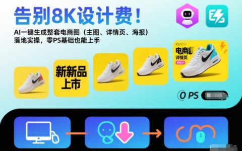 AI一键生成电商图实操指南：零PS基础上手，降低设计成本（主图、详情页、海报）