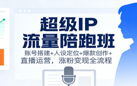 超级IP流量实战课程：账号搭建+人设定位+爆款创作+直播运营，涨粉变现全流程指南
