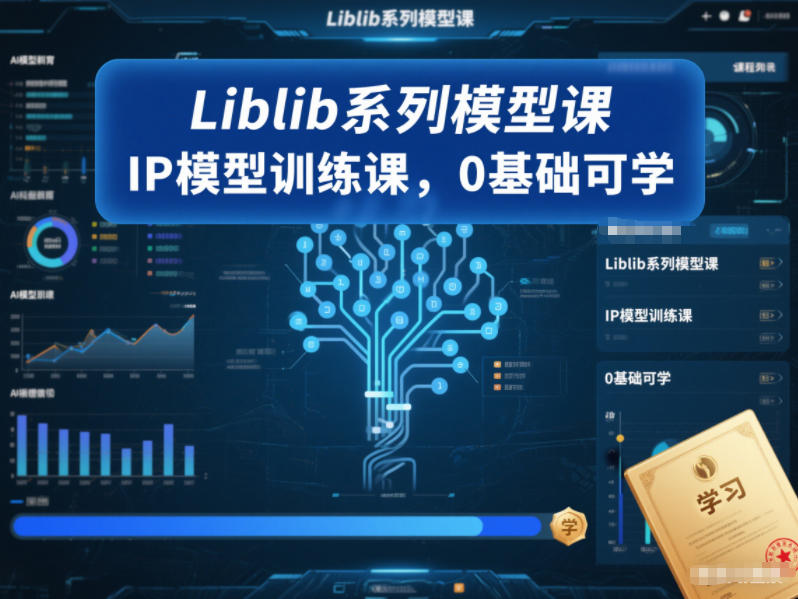 Liblib系列模型课：0基础IP训练实操，打造被动收入攻略