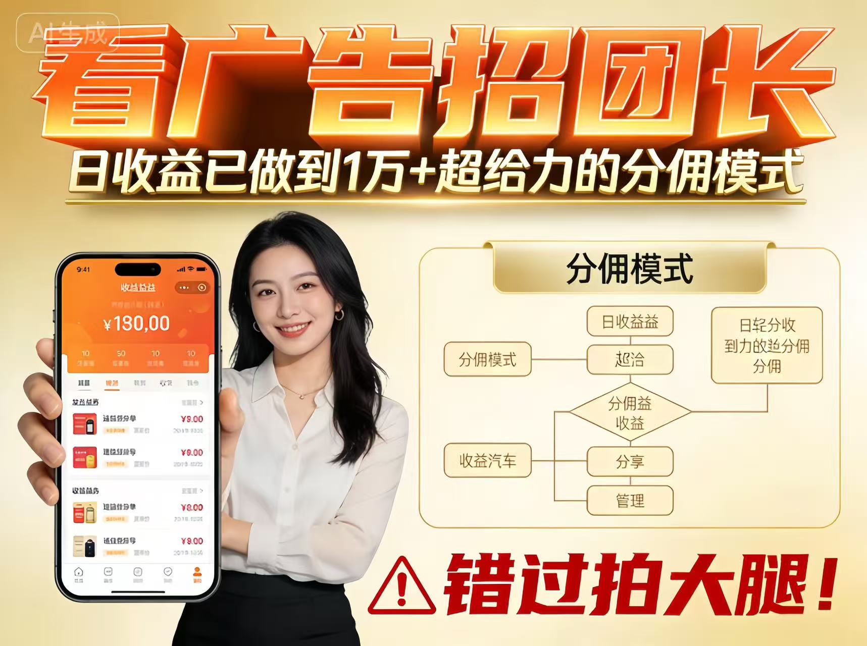 2025看广告招募团长项目实操：分佣模式收益策略拆解