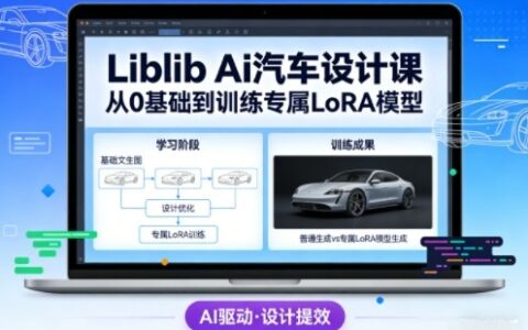 Liblib AI汽车设计实战教程：从零基础到训练专属LoRA模型，实现设计变现