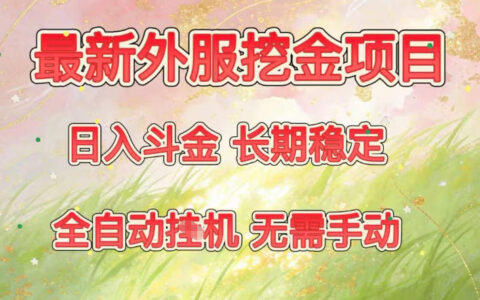 最新海外项目实操：被动收入策略，长期稳定可放大自动化指南
