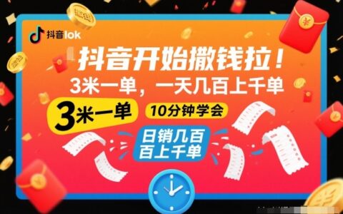 抖音赚钱项目实操指南：小额单变现思路，简单上手攻略