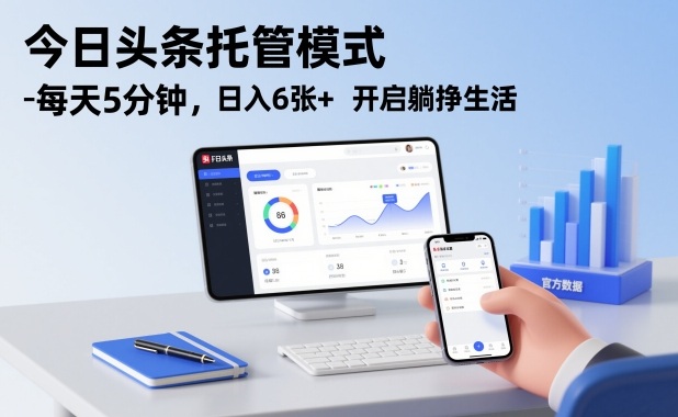 今日头条托管模式：每天5分钟，被动收入变现实战指南