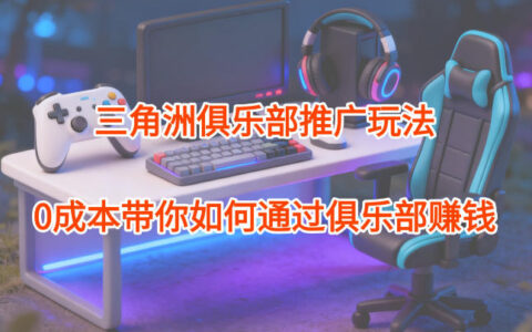 项目拆解：三角洲俱乐部推广玩法，实战策略实现俱乐部变现