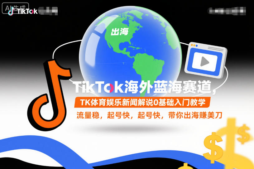 TikTok海外蓝海赛道：体育娱乐解说0基础教程，实测起号思路与变现案例