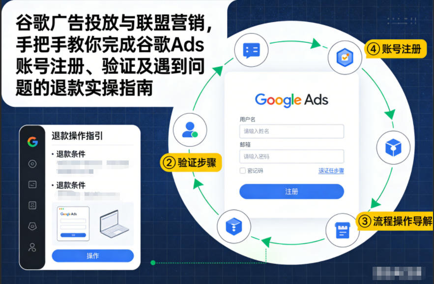 谷歌广告与联盟营销实战指南：账号注册、验证及退款问题实操攻略