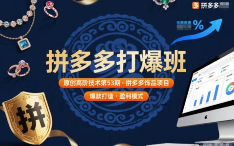 2025拼多多饰品项目高阶实战教程第53期